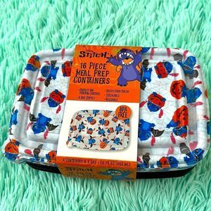 Stitch Disney 16 piece meal prep containers